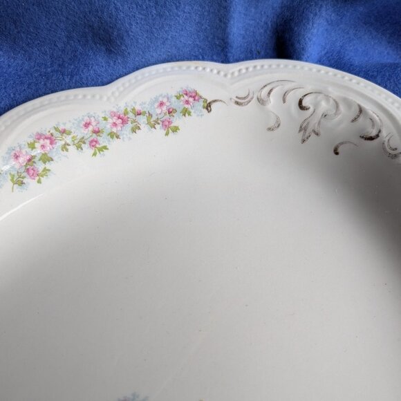 Vintage Johnson Bros Old English Oval Platter Pink Roses - Picture 5 of 8